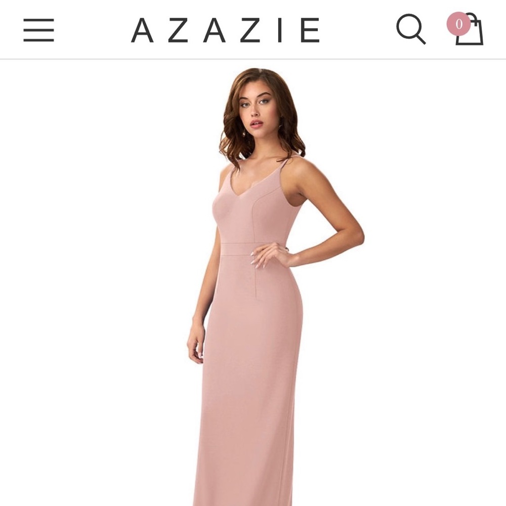 Azazie Irinia Dress in Dusty Rose - size 4 (see size chart in photos).